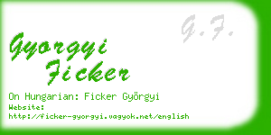 gyorgyi ficker business card